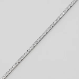 Square Thin Waterway Silberarmband - Damen Silberarmband