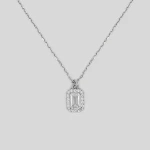 Baget Taşlı Minimal Gümüş Kolye – Kadın Gümüş Kolye