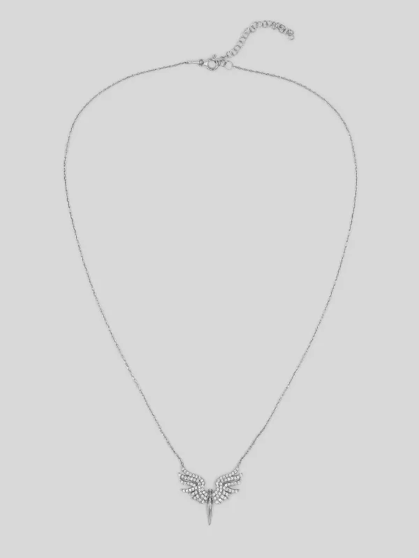 Silber Halskette mit Engelsflügeln - Damen Silber Halskette