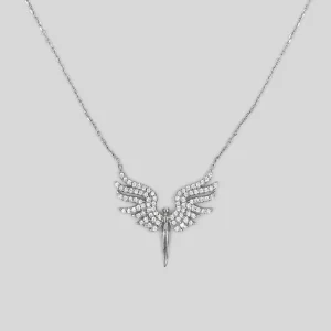 Silber Halskette mit Engelsflügeln - Damen Silber Halskette