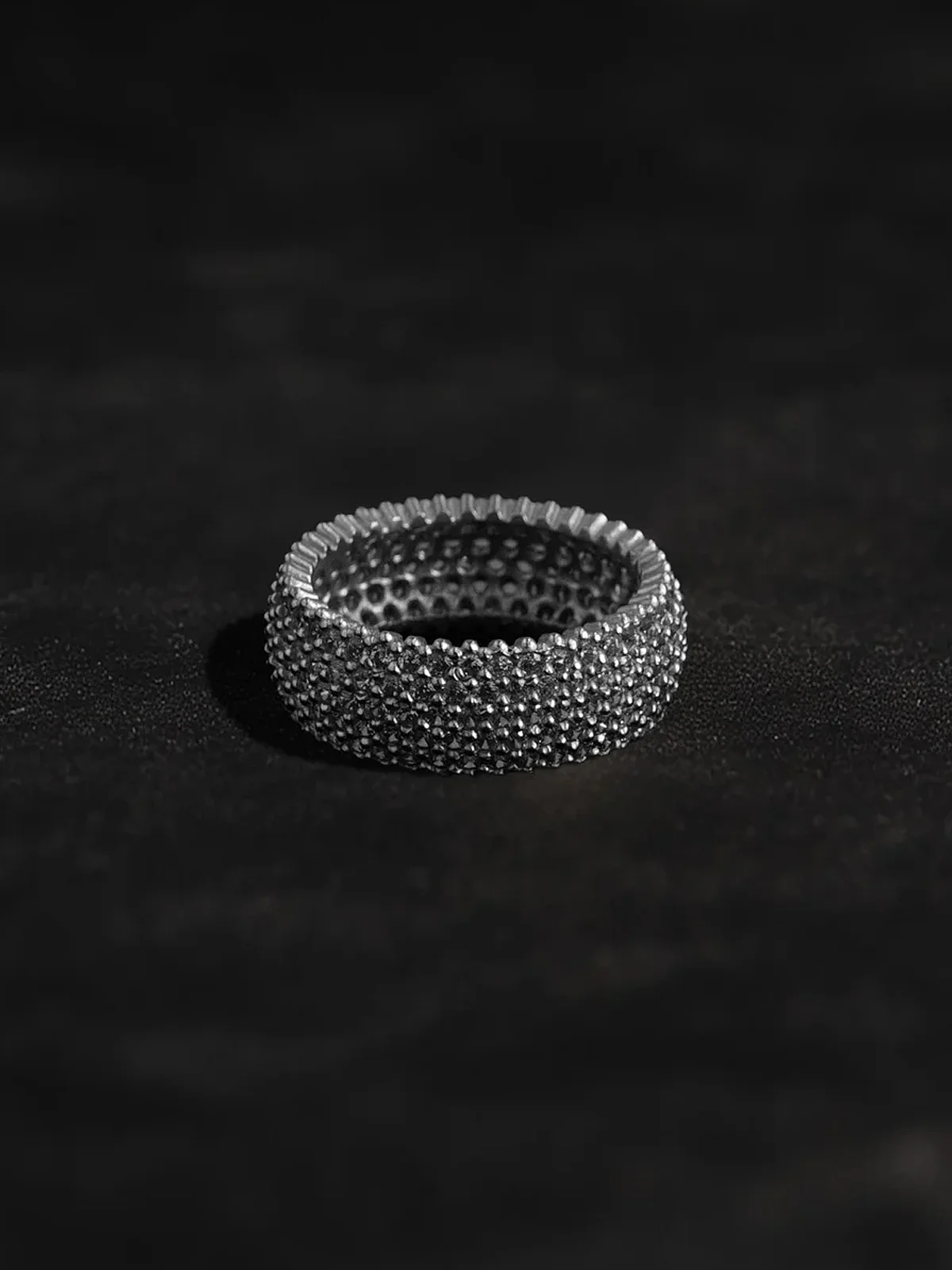 Anillo de Plata con 5 Filas de Piedras – Anillo de Plata para Mujeres