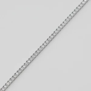 Bracciale in Argento Classico con Grande Pietra a Percorso d'Acqua – Bracciale in Argento Femminile