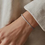 Rundes dünnes Waterway Silberarmband - Damen Silberarmband