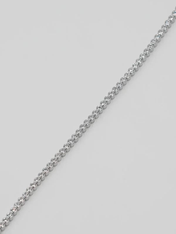 Rundes dünnes Waterway Silberarmband - Damen Silberarmband