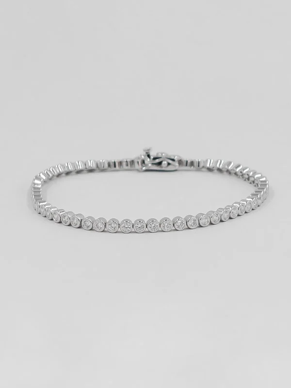 Rundes dünnes Waterway Silberarmband - Damen Silberarmband