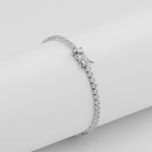 Rundes dünnes Waterway Silberarmband - Damen Silberarmband