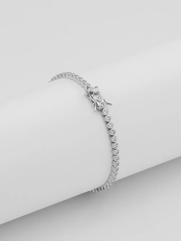 Rundes dünnes Waterway Silberarmband - Damen Silberarmband