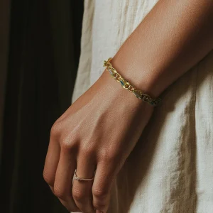 Bracciale in Argento con Catena Placcato Oro – Bracciale in Argento Femminile