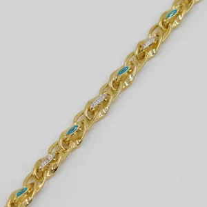Bracciale in Argento con Catena Placcato Oro – Bracciale in Argento Femminile