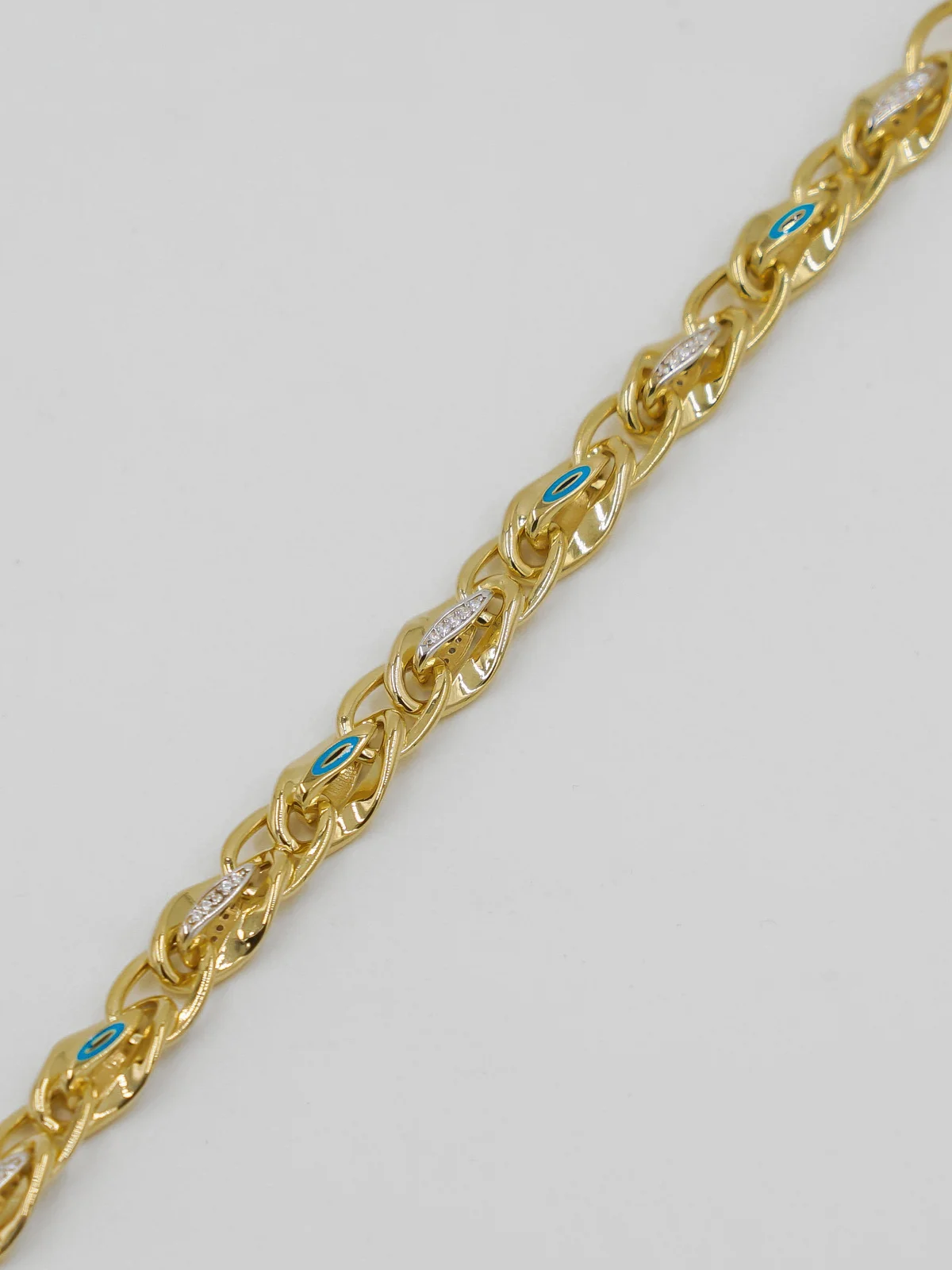 Bracciale in Argento con Catena Placcato Oro – Bracciale in Argento Femminile