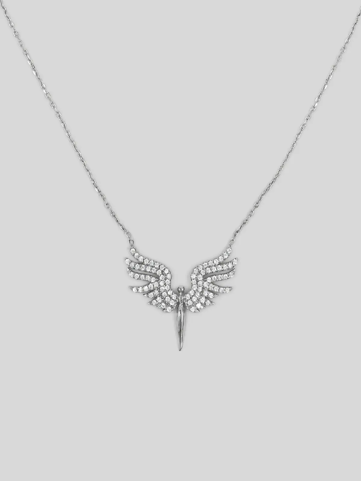 Collier en Argent avec Ailes d'Ange – Collier en Argent pour Femme