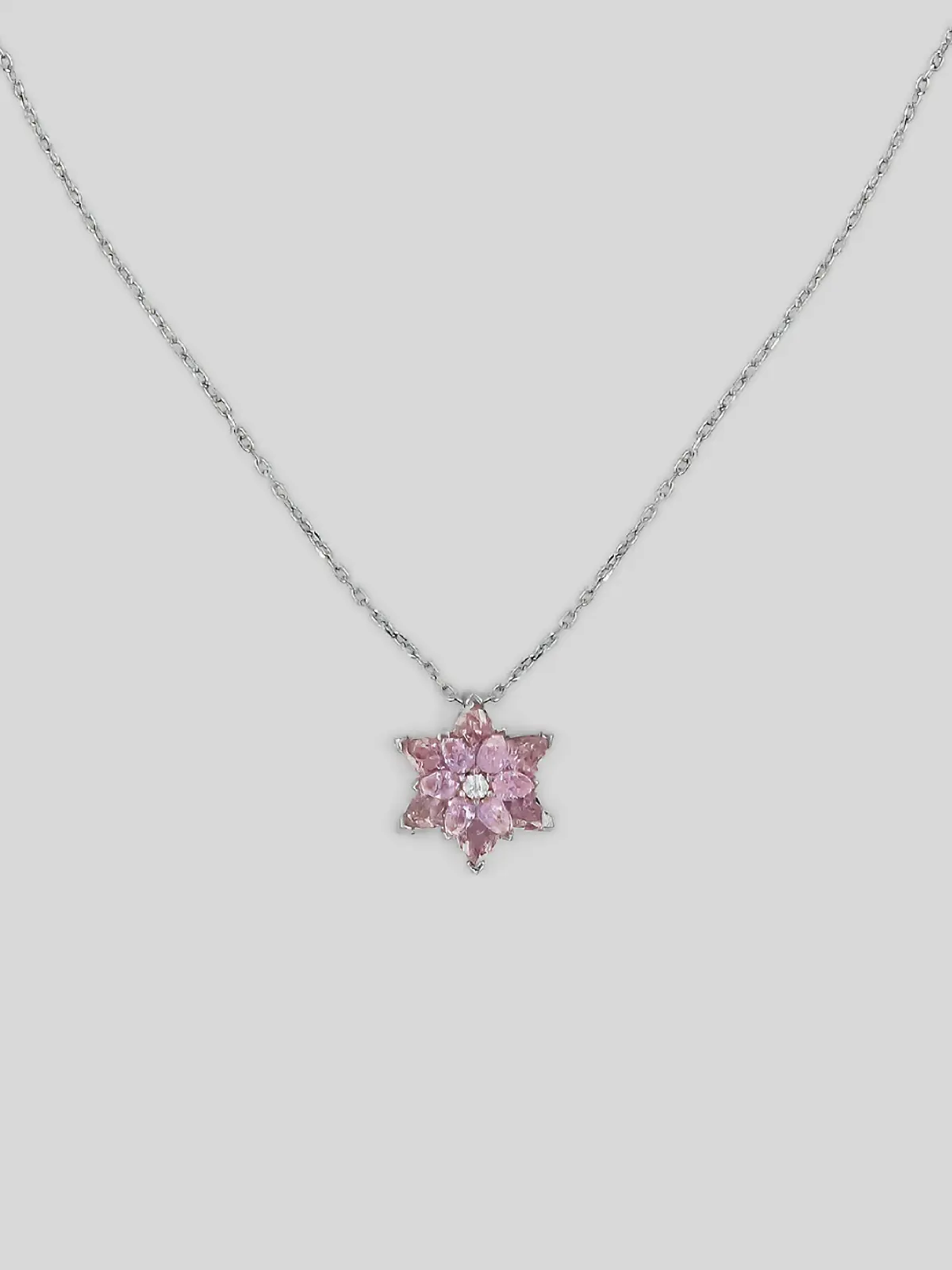 Collana in Argento con Fiore di Loto Rosa – Collana in Argento da Donna