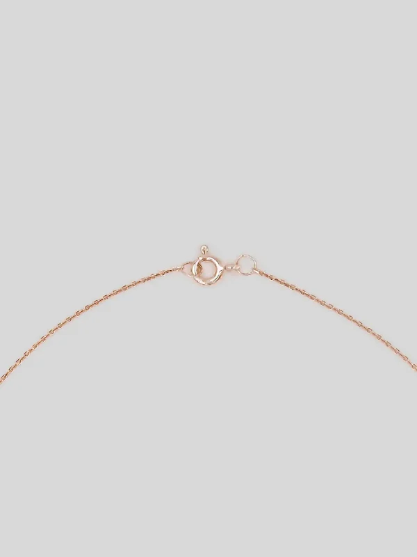 Pembe Taşlı Lotus Çiçeği Rose Gold Gümüş Kolye – Kadın Gümüş Kolye